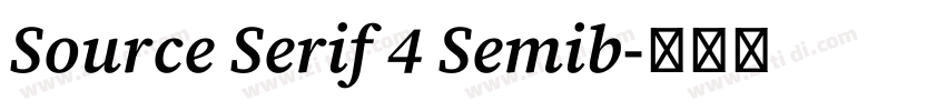 Source Serif 4 Semib字体转换